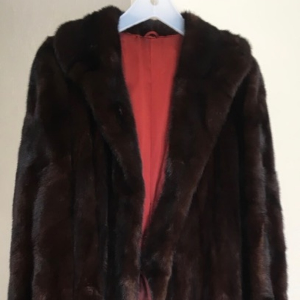 Natural Mahogany Mink Fur Coat - Full Length